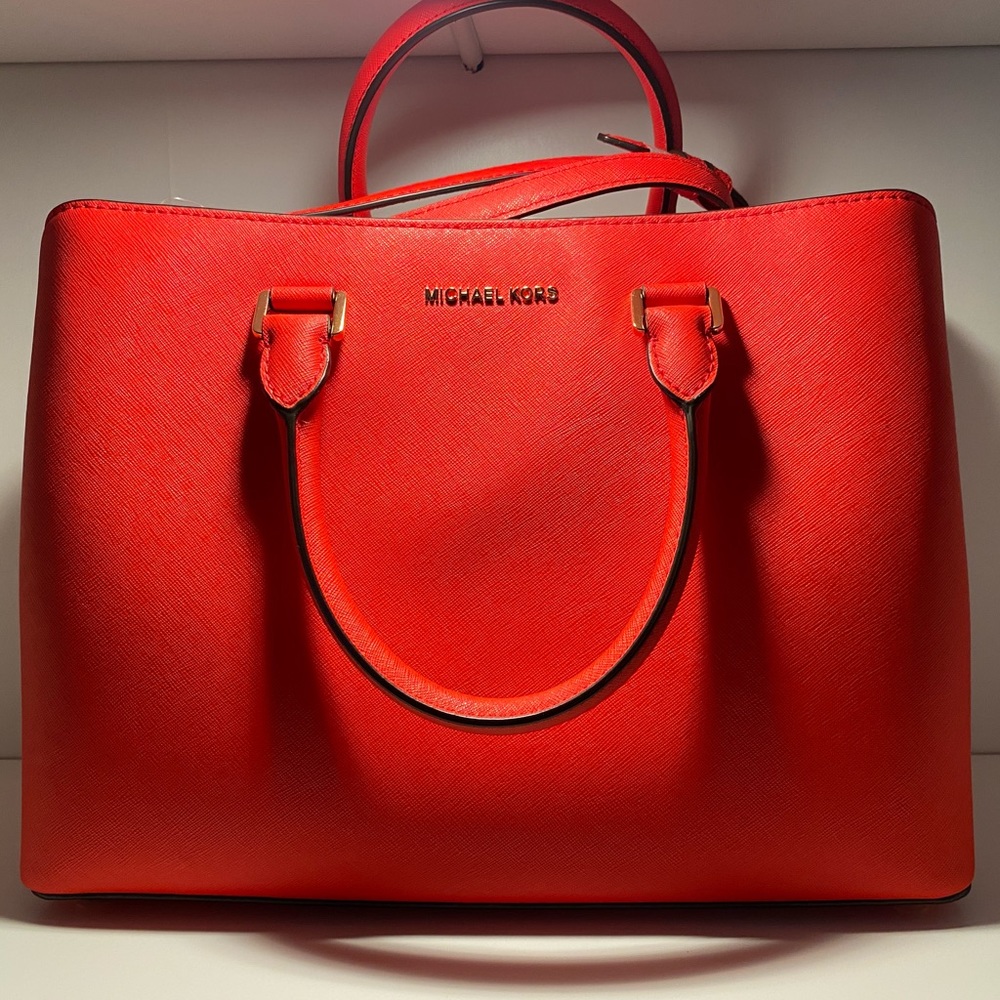 Red medium Michael Kors satchel